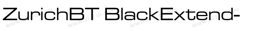 ZurichBT BlackExtend字体转换
